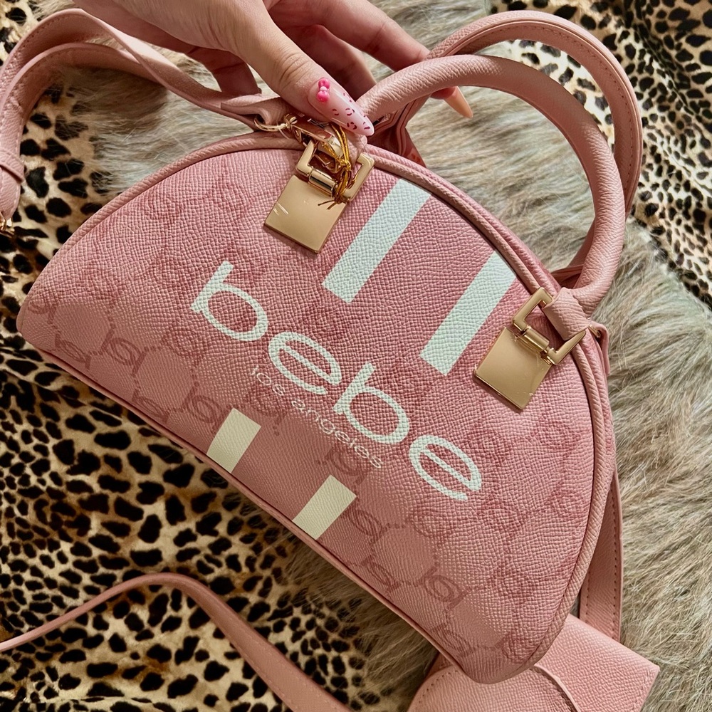 BEBE [RARE] Paisley Small PU Bowler handbag in Blush Pink ⋆ NWT ⋆